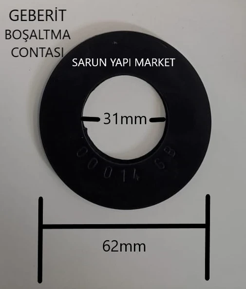GEBERİT - GB 00014 - BÜYÜK - GÖMME REZERVUAR CONTASI (DIŞ ÇAP 62mm / İÇ ÇAP 31mm) - 2