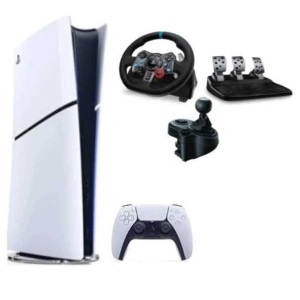 Sony Playstation 5 Slim Dijital Edition + G29 Driving Force Yarış Direksiyonu + Shifter