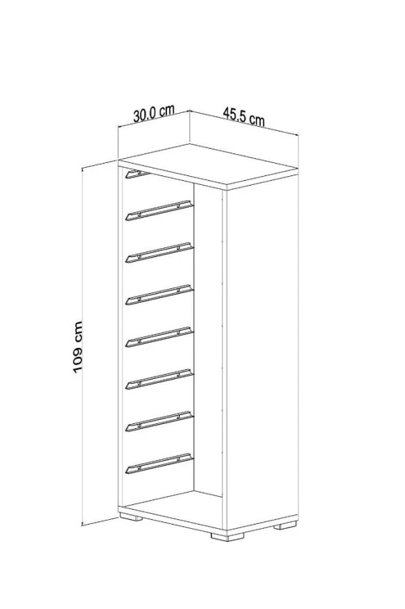 Beyaz 8 Sepetli Çok Amaçlı Dolap, Mutfak Dolabı, Çocuk Oyuncak Dolabı, Oyuncak Organizer - Resim 4