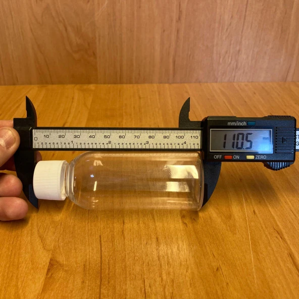 100 cc Plastik Sert Şişe  - Beyaz  Kapaklı- 100ml Şeffaf Plastik Şişe - x 10 Adet - Resim 3