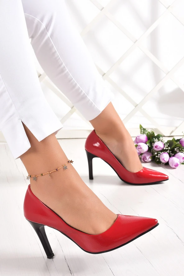 Erkan Saçmacı Gowa Kırmızı Rugan Klasik Stiletto - 2