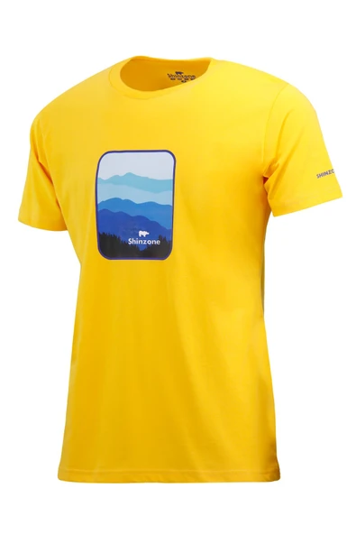 Erkek Yazlık Göğüs Baskılı Standart Fit Sarı Bordo 2'li Set T-Shirt - 2