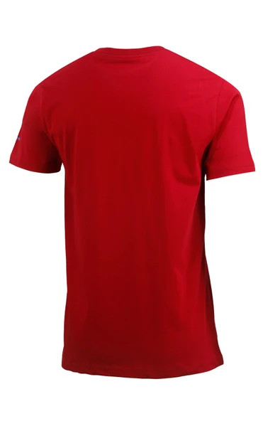 Erkek Yazlık Göğüs Baskılı Standart Fit Sarı Bordo 2'li Set T-Shirt - 7