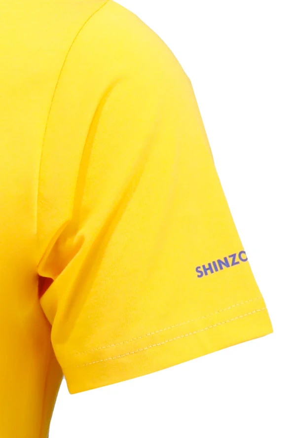 Erkek Yazlık Göğüs Baskılı Standart Fit Siyah Sarı 2'li Set T-Shirt - 9