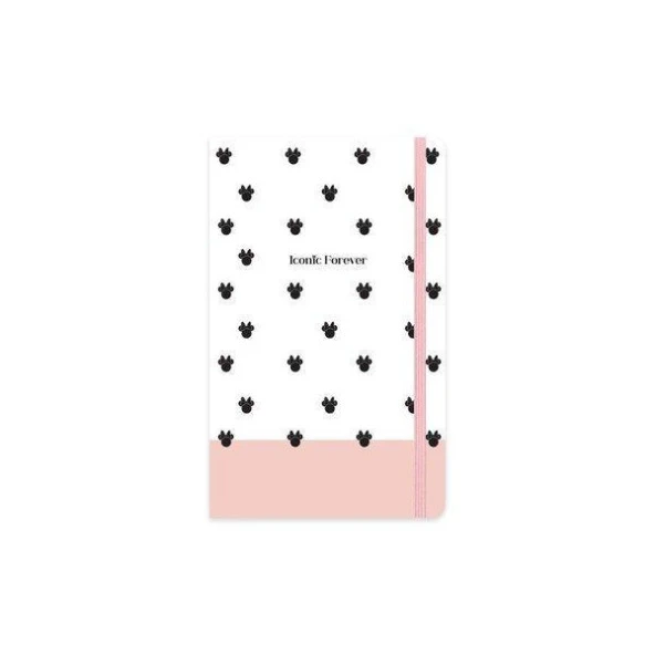 Minnie Lastikli Defter Ciltli 13x21 80 Yp Çizgili