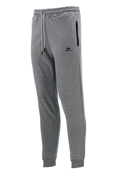 Erkek Düz Paça Mevsimlik Lastikli Gri Antrasit 2'li Eşofman Altı Seti - 6