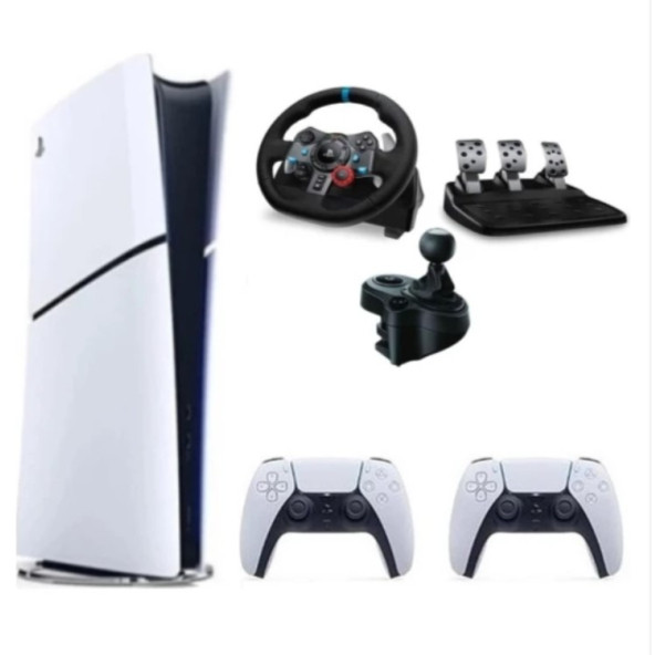 Sony Playstation 5 Slim Dijital Edition+2. Dualsense + G29 Driving Force Yarış Direksiyonu + Shifter