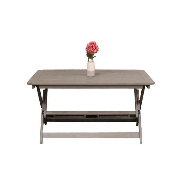 T.Concept Dikdörtgen Bahçe Balkon Masası Gri ürün görseli