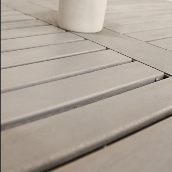 T.Concept Dikdörtgen Bahçe Balkon Masası Gri - Resim 2