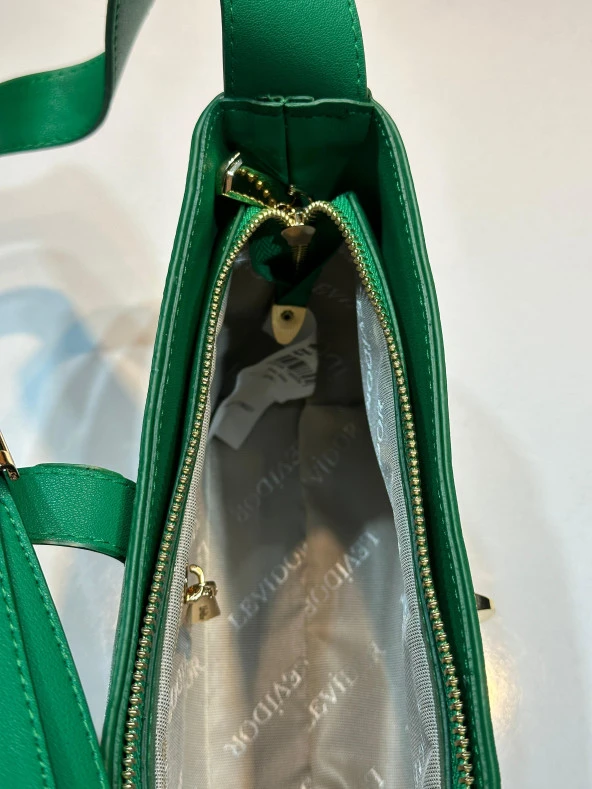 LEVDR.930159.YŞL Levidor Özel Renk Kombin El Ve Kol Çantası Olarak Tasarlanmış Suni Deri Bayan Omuz Ve Kol Çantası - Resim 4