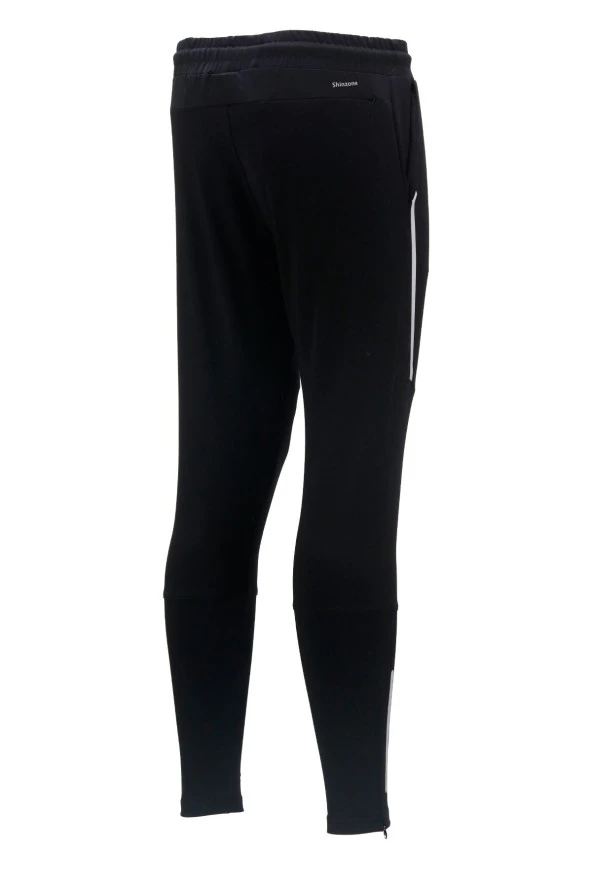 Erkek Standart Fit Lastikli Çizgi Detaylı Siyah Lacivert 2'li Eşofman Altı Seti - 4