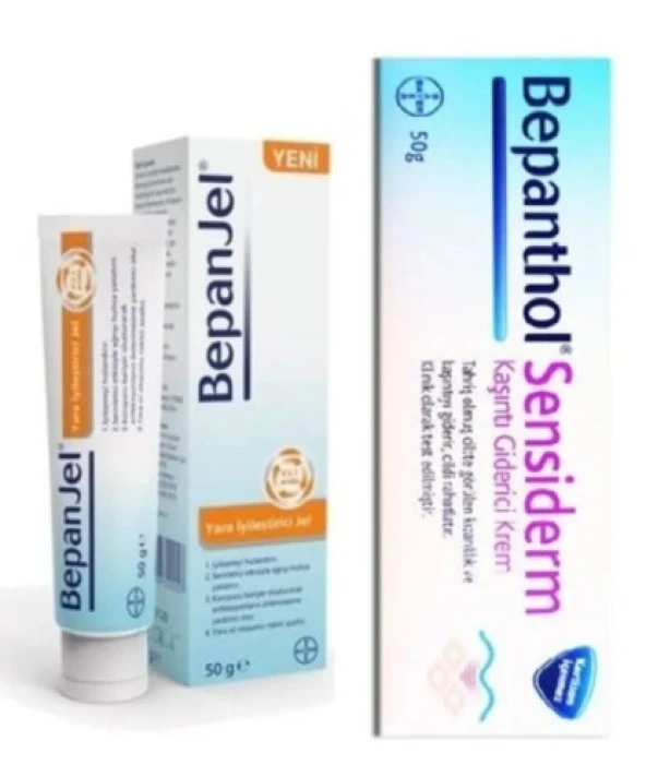 Bepanthol Bayer Bepanjel Yara Iyileştirici Jel 50 gr + Bepanthol Sensiderm Krem 50 gr
