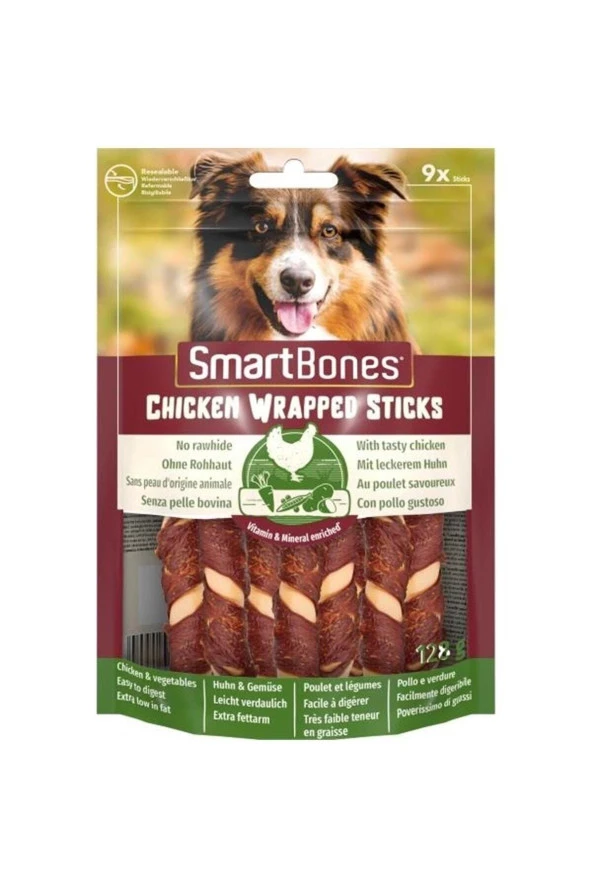 Smart Bones Tavuk Dürüm Çubukları Mini 9'lu. 112 Gr