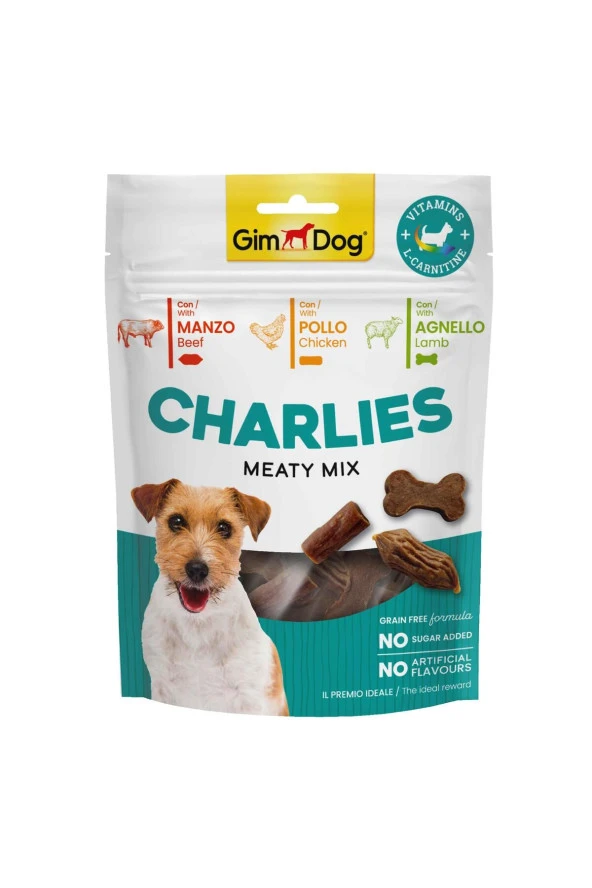 Charlies Meaty Mix Sığır Etli, Tavuklu, Kuzu Etli Köpek Ödülü 70Gr