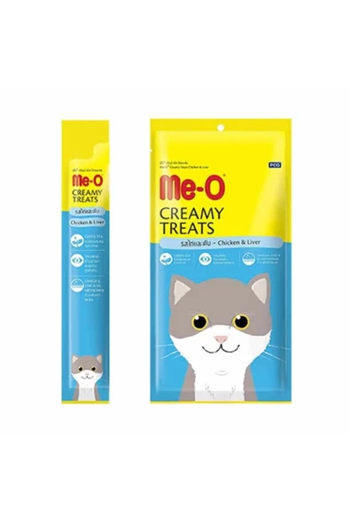 me-o Creamy Tavuklu Ve Ciğerli Kedi Ödülü 4x15 gr