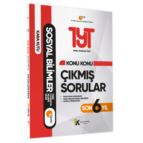 YKS-TYT Sosyal Bilimler Karakutu Konu Konu Çıkmış Soru Bankası ÖSYM Son 6 Yıl Dijital Çözümlü - 2