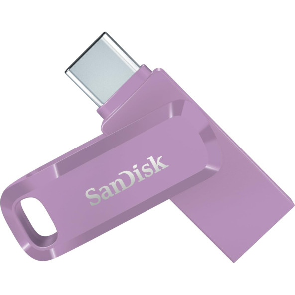 SanDisk Ultra Dual Drive Go 64GB SDDDC3-064G-G46L USB & Type-C Flash Bellek Lavanta