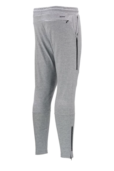 Erkek Standart Fit Lastikli Çizgi Detaylı Bej Gri 2'li Eşofman Altı Seti - 8