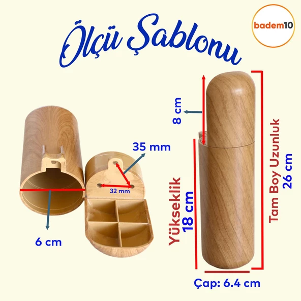 Kapsül Bohem Mobilya Kanepe Tv Ünitesi Koltuk Ayağı Konsol Ayakları Ahşap Desenli Kahverengi 18 Cm - Resim 2