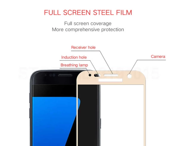 Galaxy A7 2016 Ekranı Tam Kaplayan Düz Cam Koruyucu - 5