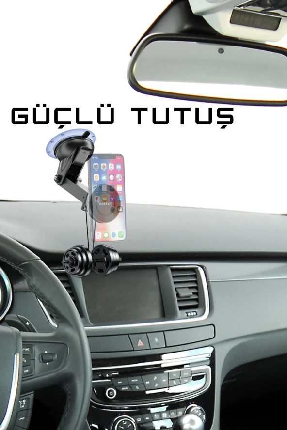 Qpen EH211 Ayarlanabilir Vantuzlu Magsafe Araç Tutucu - Resim 3