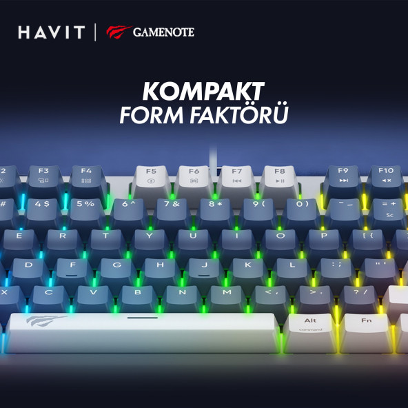 Havit Gamenote KB884L RGB Gaming Mekanik Klavye - Resim 5