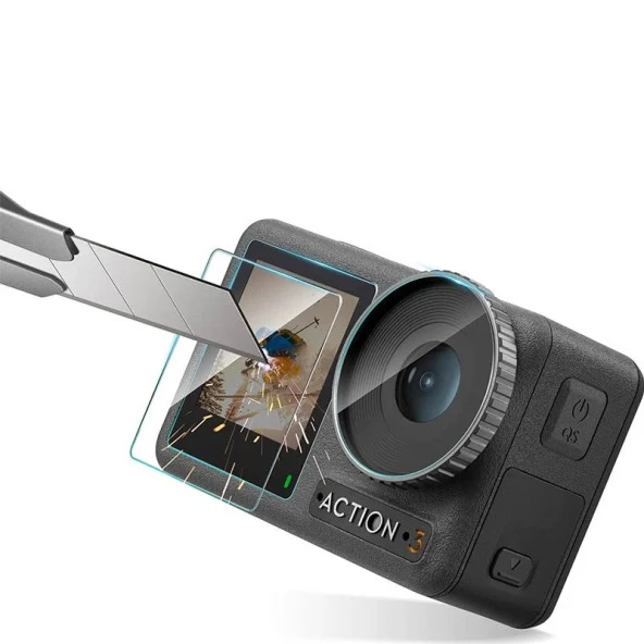 Tfy Store Djı Osmo Action 4 Uyumlu 2 Ön 2 Arka Ekran Şeffaf Ekran koruyucu Nano Jelatin - 2