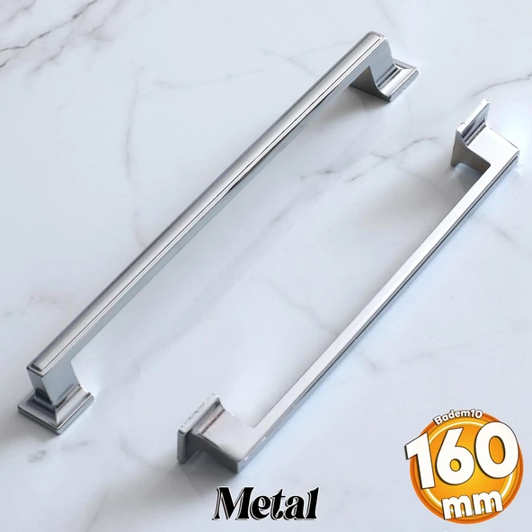 Gama 160 mm Krom Metal Kulp Mutfak Dolabı Mobilya Dolap Kapak Çekmece Kulpları Kulbu Kulpu 16 cm