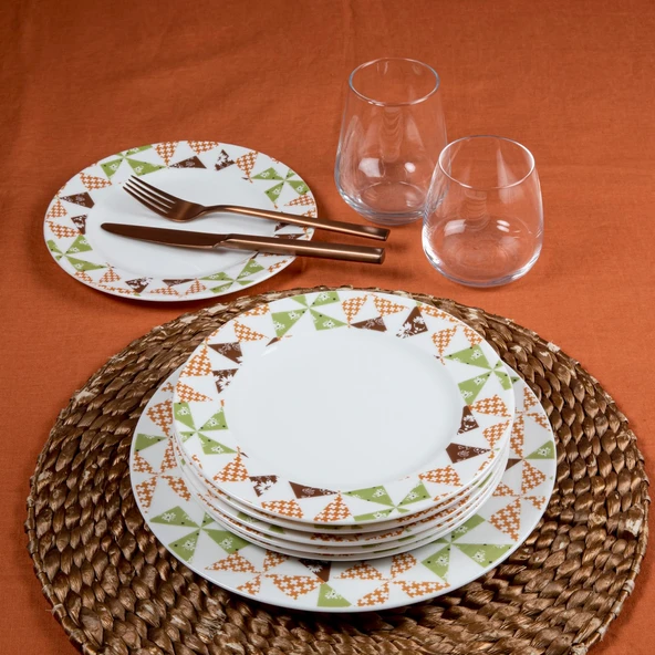 GÜRAL PORSELEN Eda 7 Parça Bone Pasta Takımı 6122 - Resim 3