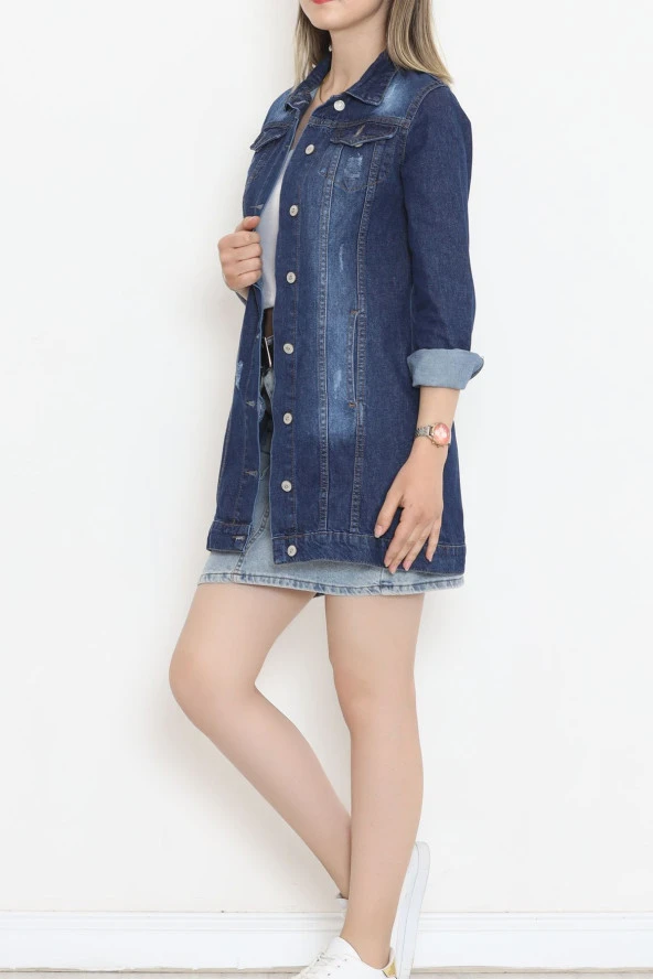 Uzun Kot Ceket Mavi2 - 18538.1836. - 4