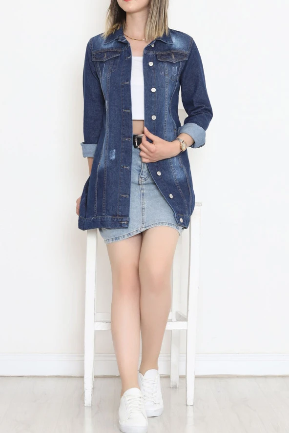 Uzun Kot Ceket Mavi2 - 18538.1836. - 5