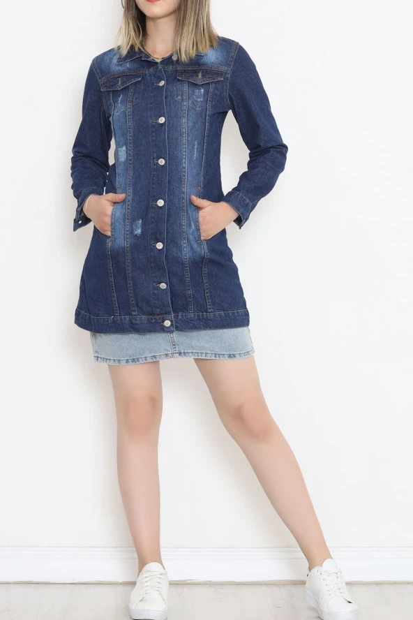 Uzun Kot Ceket Mavi2 - 18538.1836. - 7