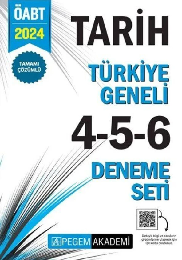 2024 ÖABT Tarih Öğretmenliği Türkiye Geneli 4-5-6 Deneme Seti Pegem Yayınlar