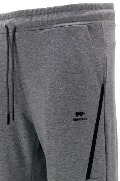 Erkek Standart Fit Lastikli Çizgi Detaylı Haki Antrasit 2'li Eşofman Altı Seti - 9