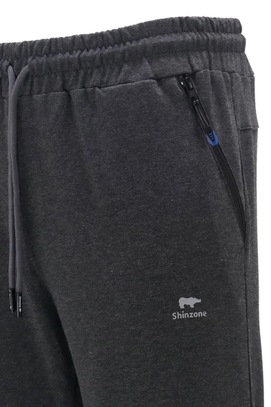 Erkek Düz Paça Rahat Kesim Lastikli Gri Antrasit 2'li Eşofman Altı Seti - 9