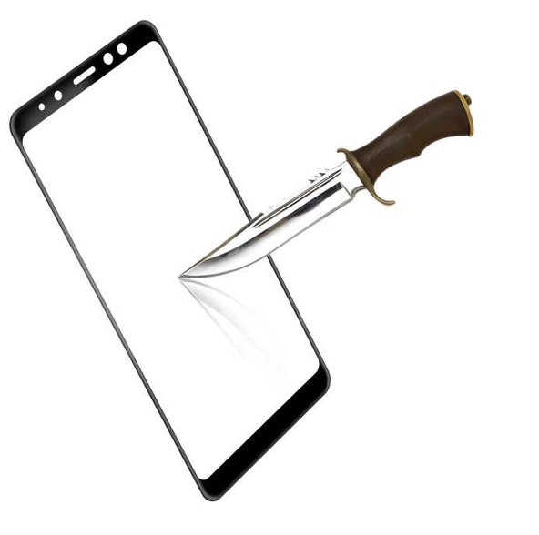 Galaxy A8 2018 Ekranı Tam Kaplayan Düz Cam Koruyucu - 8