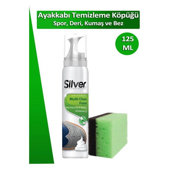 Silver Spor Ayakkabı Deri Ve Kumaş Temizleme Köpüğü 125 ml