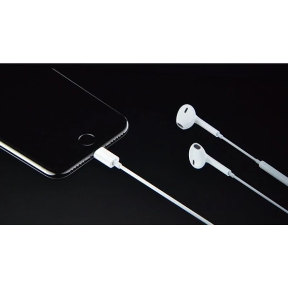 iPhone için Kablolu Bluetooth Kulaklık, Lightning Mikrofonlu - 4