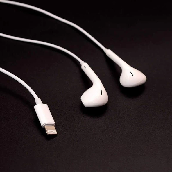 iPhone için Kablolu Bluetooth Kulaklık, Lightning Mikrofonlu - 3