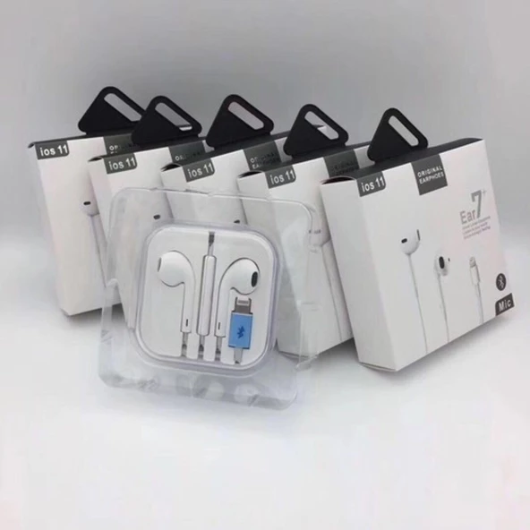 iPhone için Kablolu Bluetooth Kulaklık, Lightning Mikrofonlu - 7