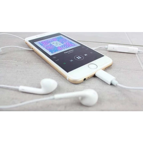 iPhone için Kablolu Bluetooth Kulaklık, Lightning Mikrofonlu - 6