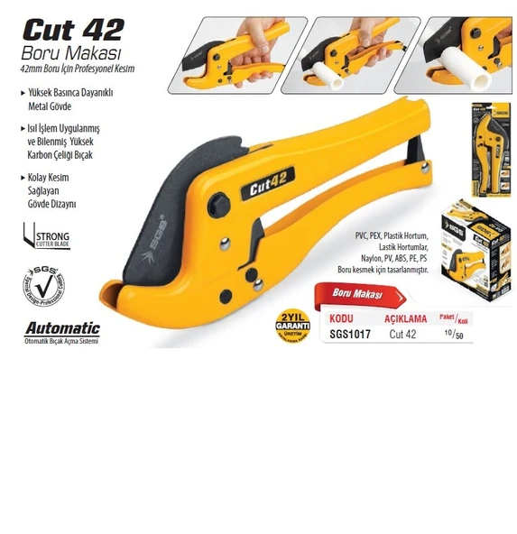 SGS CUT 42 MM PVC BORU KESME MAKASI SGS1017 - Resim 3