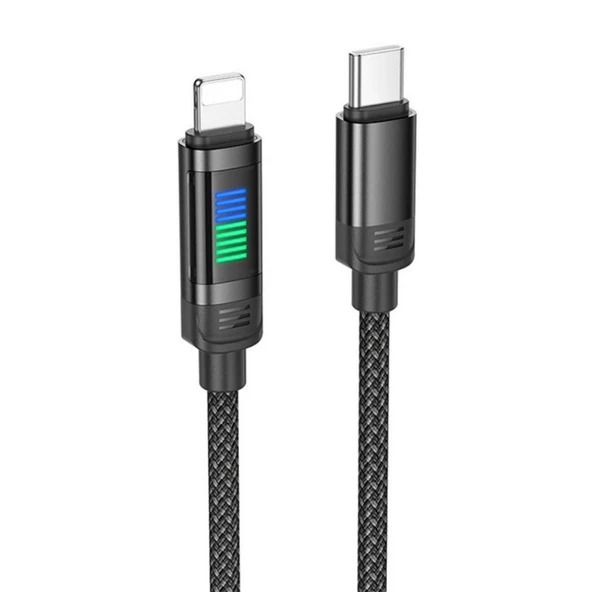 Coofbe Super Şarj Örgü Halar 27W Type-C to İphone Şarj Kablosu İphone 11 12 13 14 Pro Max Şarj Kablo