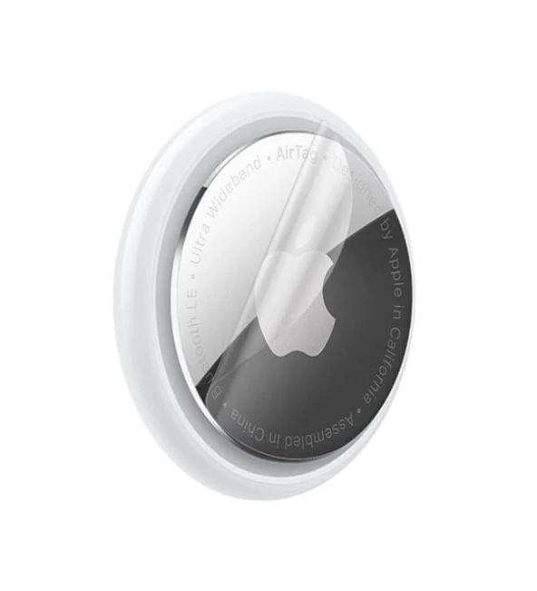 Cda Store Apple AirTag Uyumlu 4 Adet Şeffaf Ön Taraf Çizik koruyucu Nano Jelatin - 3