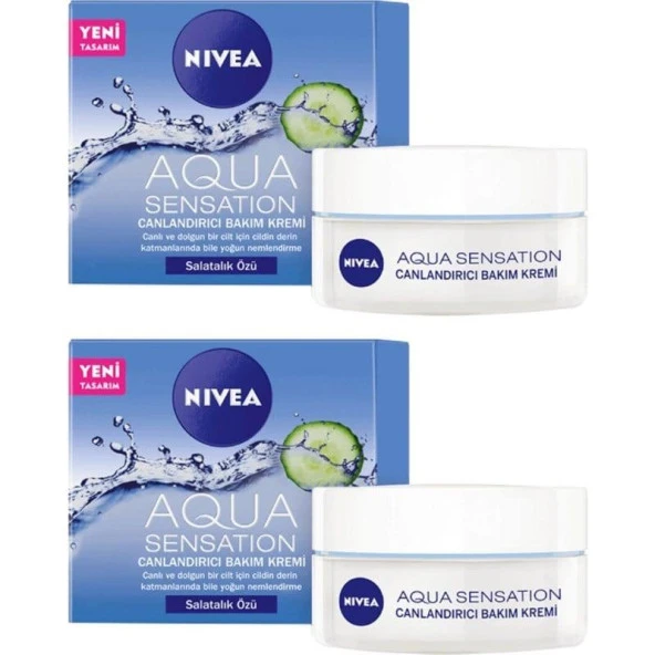 Nivea Bakım Kremi Aqua Sensation 2'li 50 Ml +50 Ml