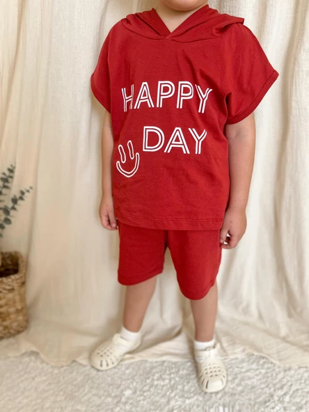 Kapüşonlu Yazlık Baskılı Takım 2404KPSNYZLYK - 8