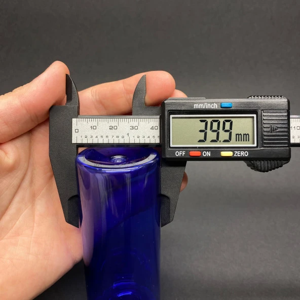 100 cc Mavi Keskin Küt (17gr) Sert Pet Şişe  - Beyaz Contalı Kapaklı- Ağız Çapı 24mm x 10 Adet - Resim 2