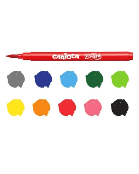 Carioca Süper Brush Fırça Uçlu Keçeli Kalem 20 Renk - 2