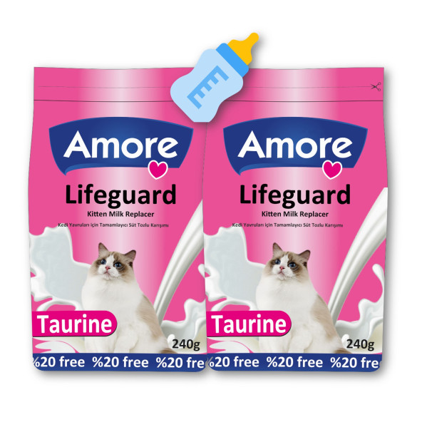 Kedi Süt Tozu Lifeguard 2x240gr, Bonisa Kitten 4-Punch, Biberon, Mama Kabı Seti - 2