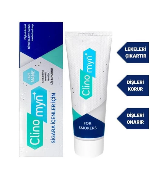 Clinomyn Smokers Sigara İçenler İçin Diş Beyazlatan Leke Giderici Diş Macunu 75 Ml X 2 Adet - 2
